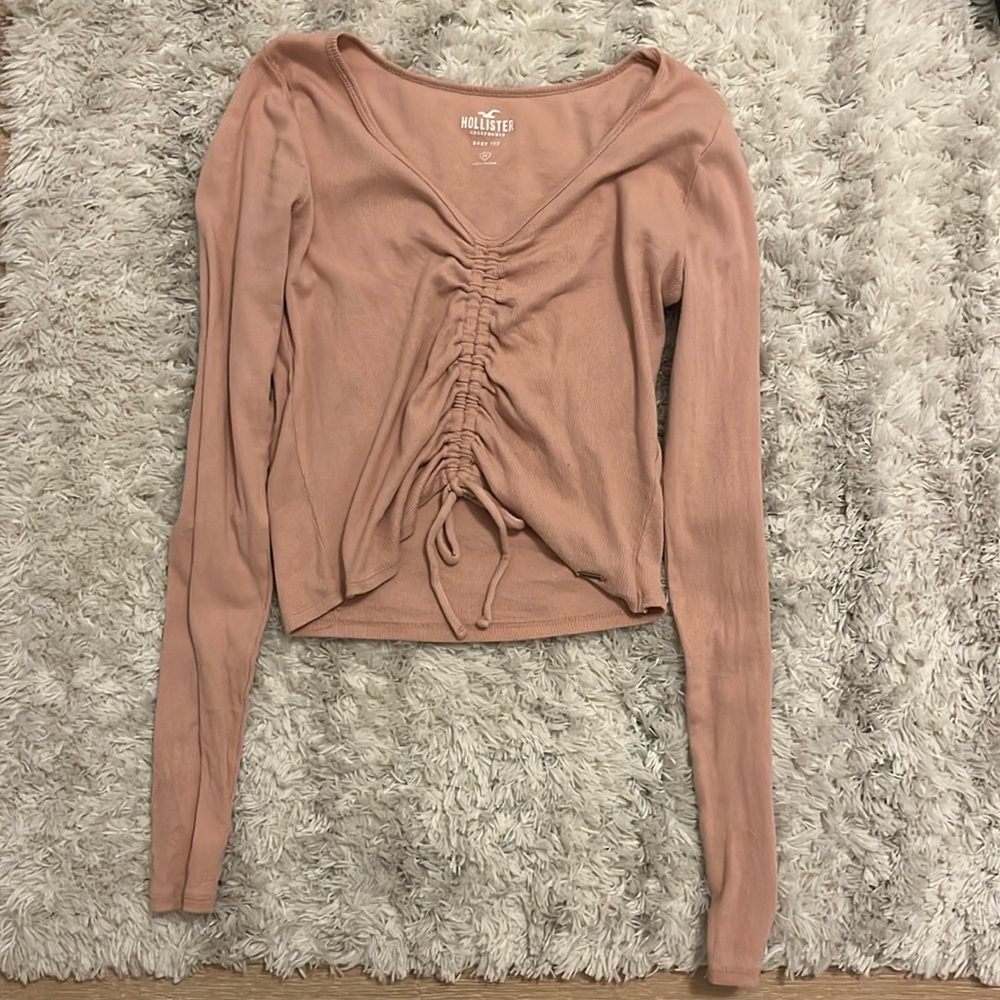 Light pink long sleeve women's top